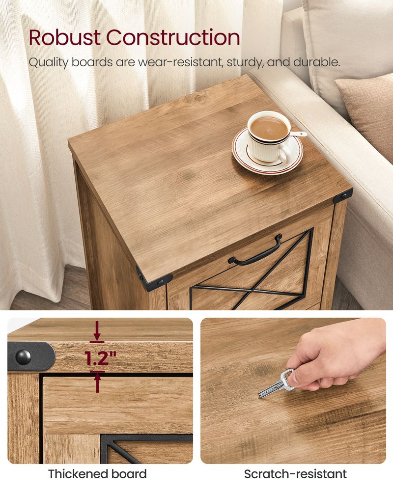 File Cabinet - 2 Drawer Farmhouse - Fits A4 Files Office