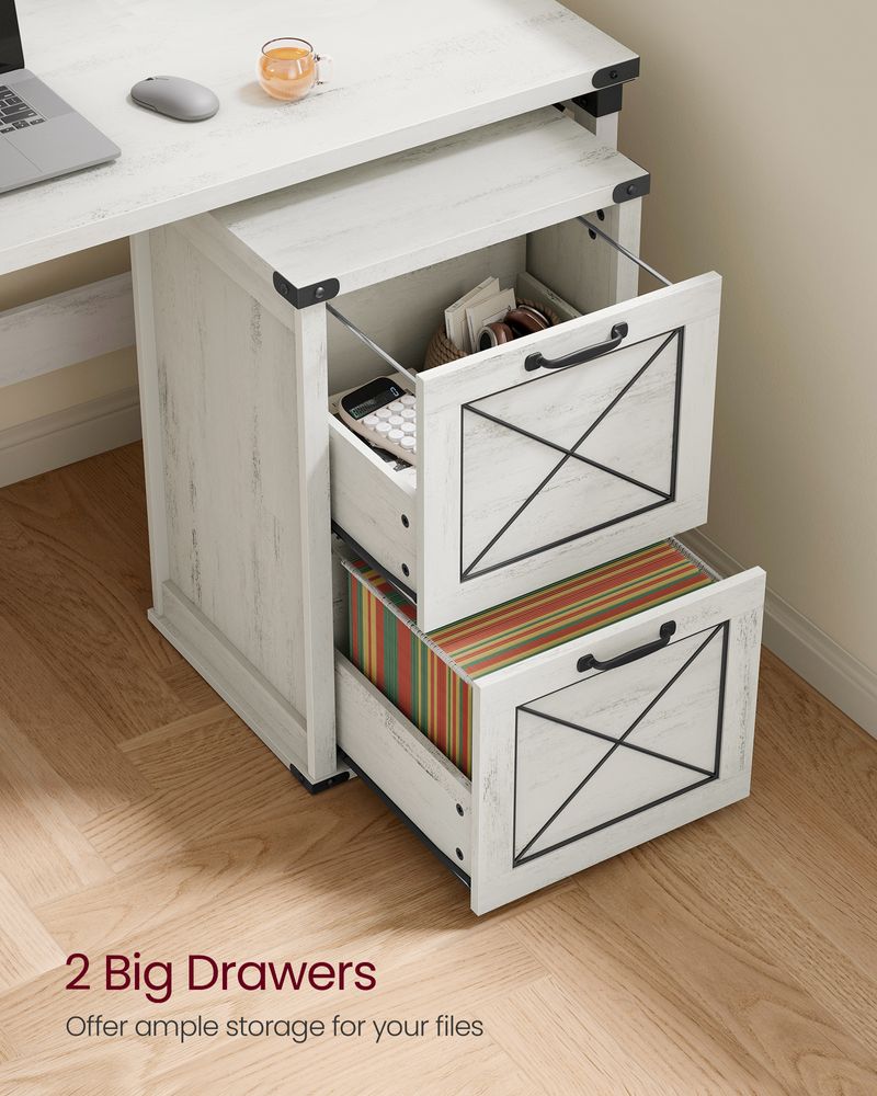 File Cabinet - 2 Drawer Farmhouse - Fits A4 Files Office