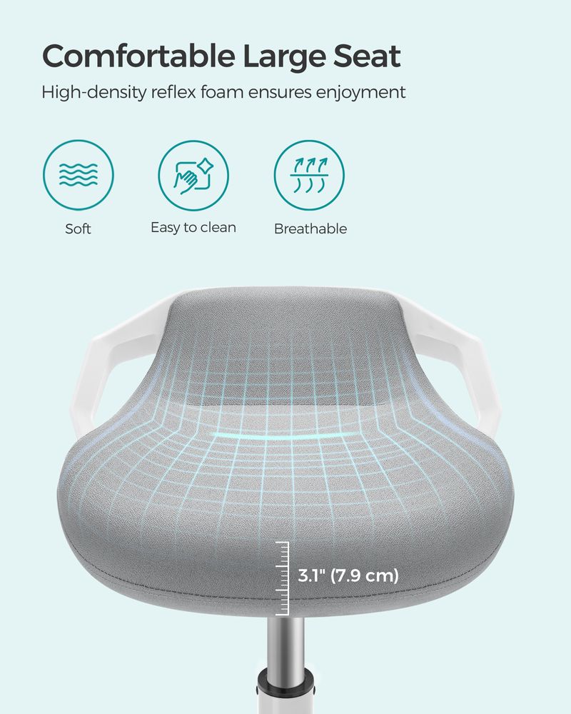 Standing Desk Chair - Adjustable Height - Ergonomic Sit Stand Stool
