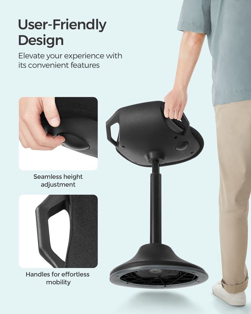 Standing Desk Chair - Adjustable Height - Ergonomic Sit Stand Stool