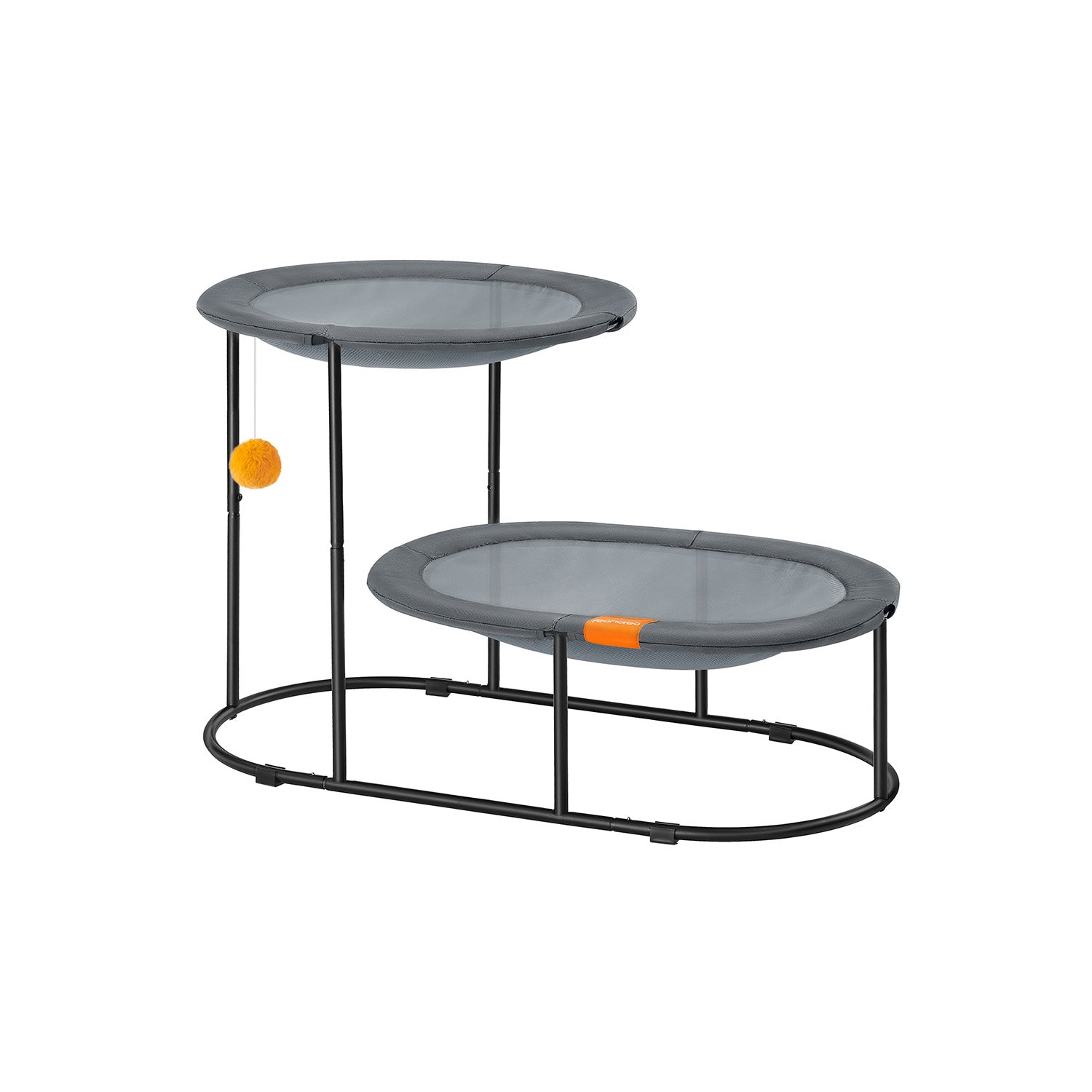 2 Tier Elevated Cat Bed Multi Level Cat Hammock With Steel Frame