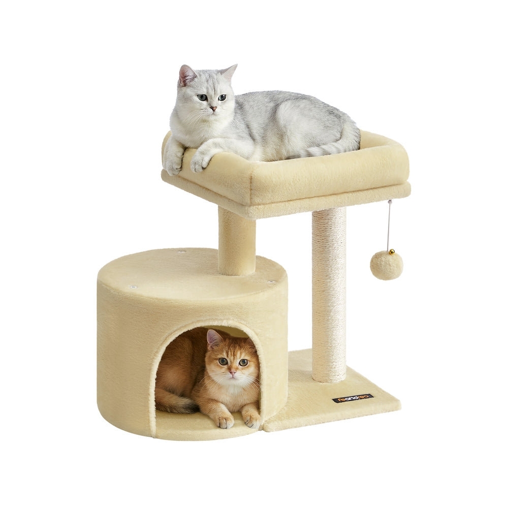 Cat Tower With Sisal Scratching Post Cat Condo With Perch and Cave