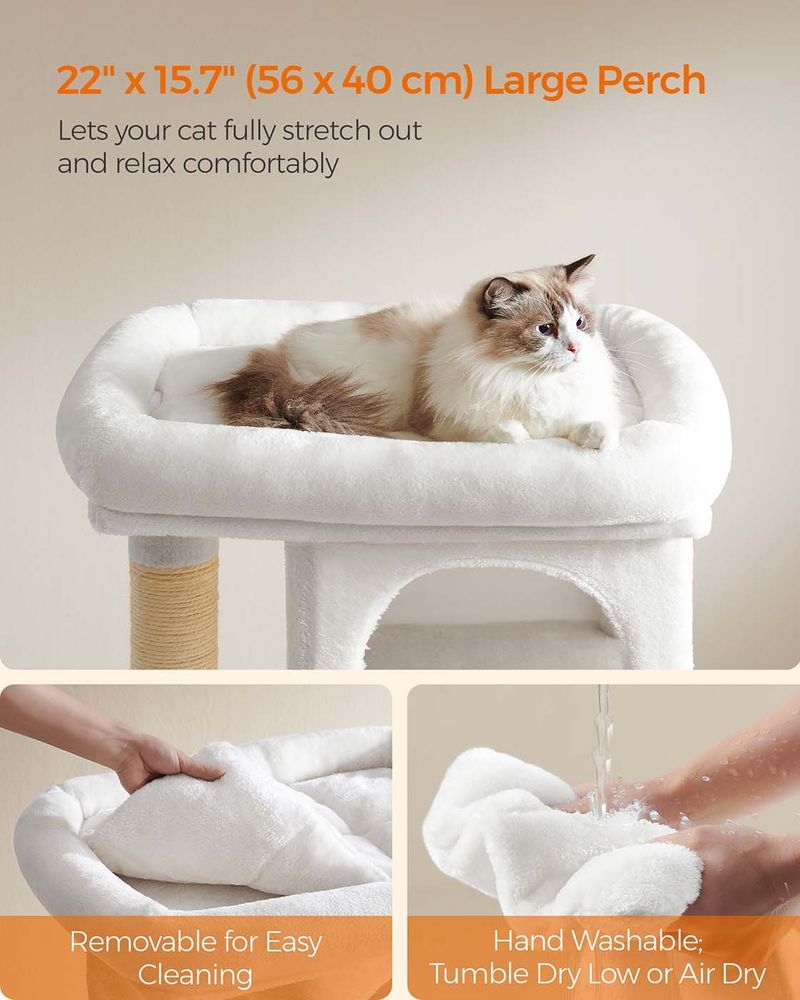 Cat Tower - 26.4 Inch - With 2 Cat Caves