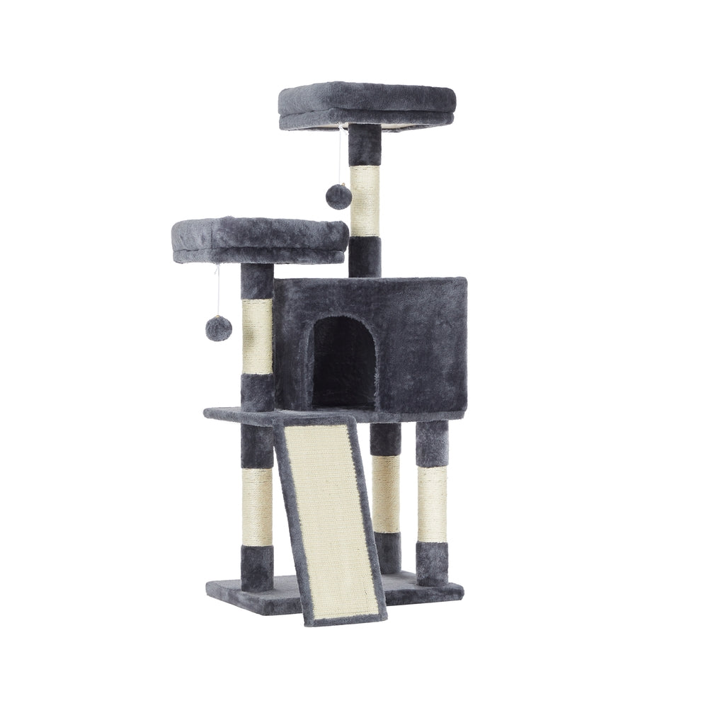 45 Inch Cat Condo With Scratching Post Multi Level Cat Tree