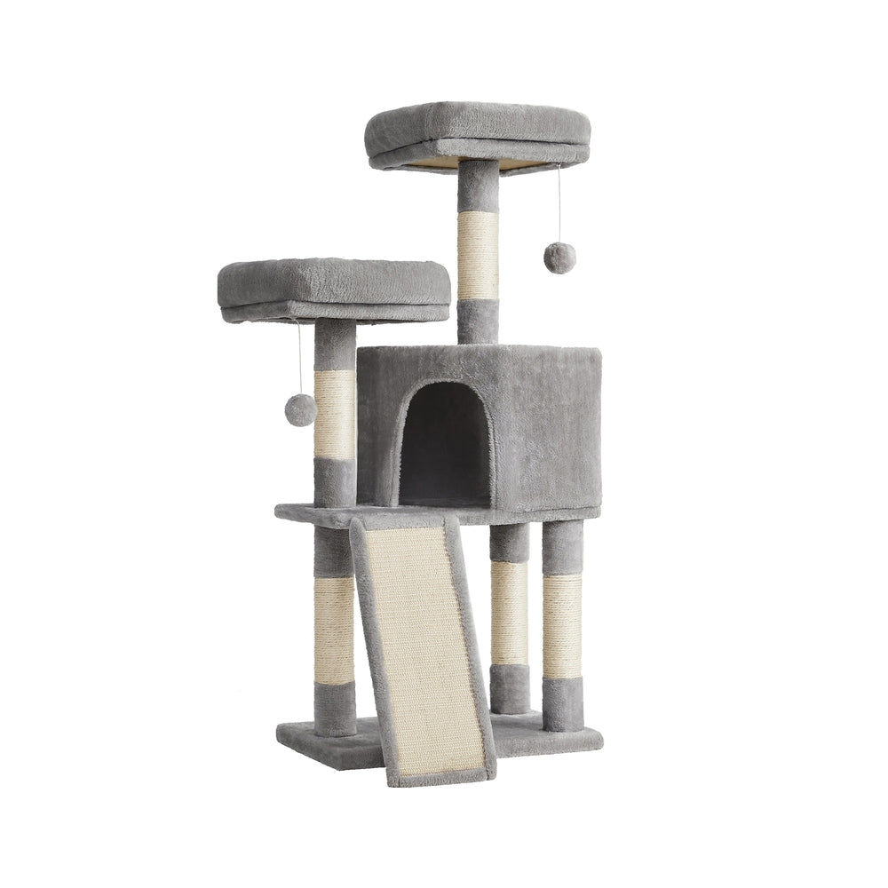 45 Inch Cat Condo With Scratching Post Multi Level Cat Tree