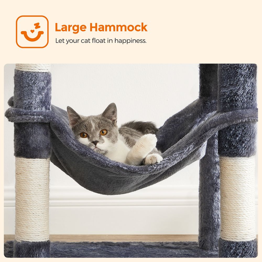 Cat Tower - Indoor Cat Tree - Scratching Posts Perches Hammock