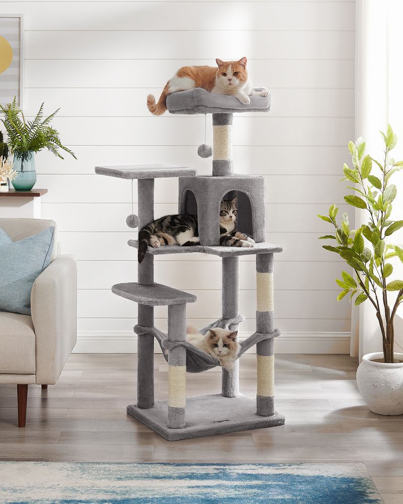 Cat Tower - Indoor Cat Tree - Scratching Posts Perches Hammock