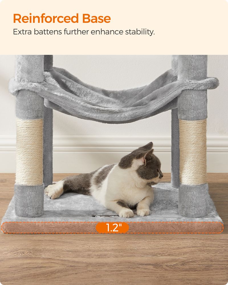 Cat Tower - Indoor Cat Tree - Scratching Posts Perches Hammock