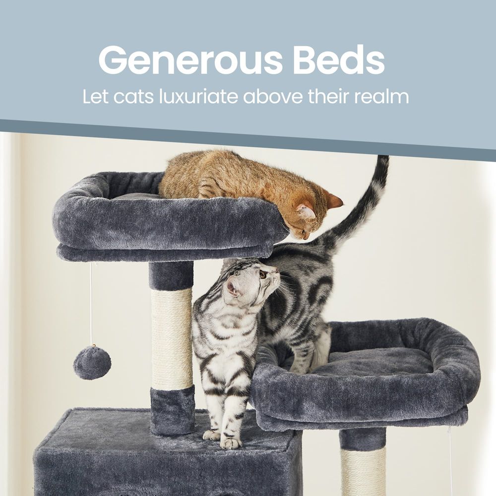 81 Inch Cat Tree With Scratching Posts Hammock Perches Multi Level Tower