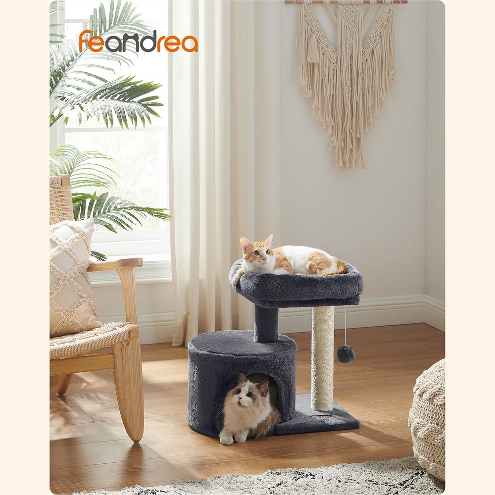 Cat Tower With Sisal Scratching Post Cat Condo With Perch and Cave