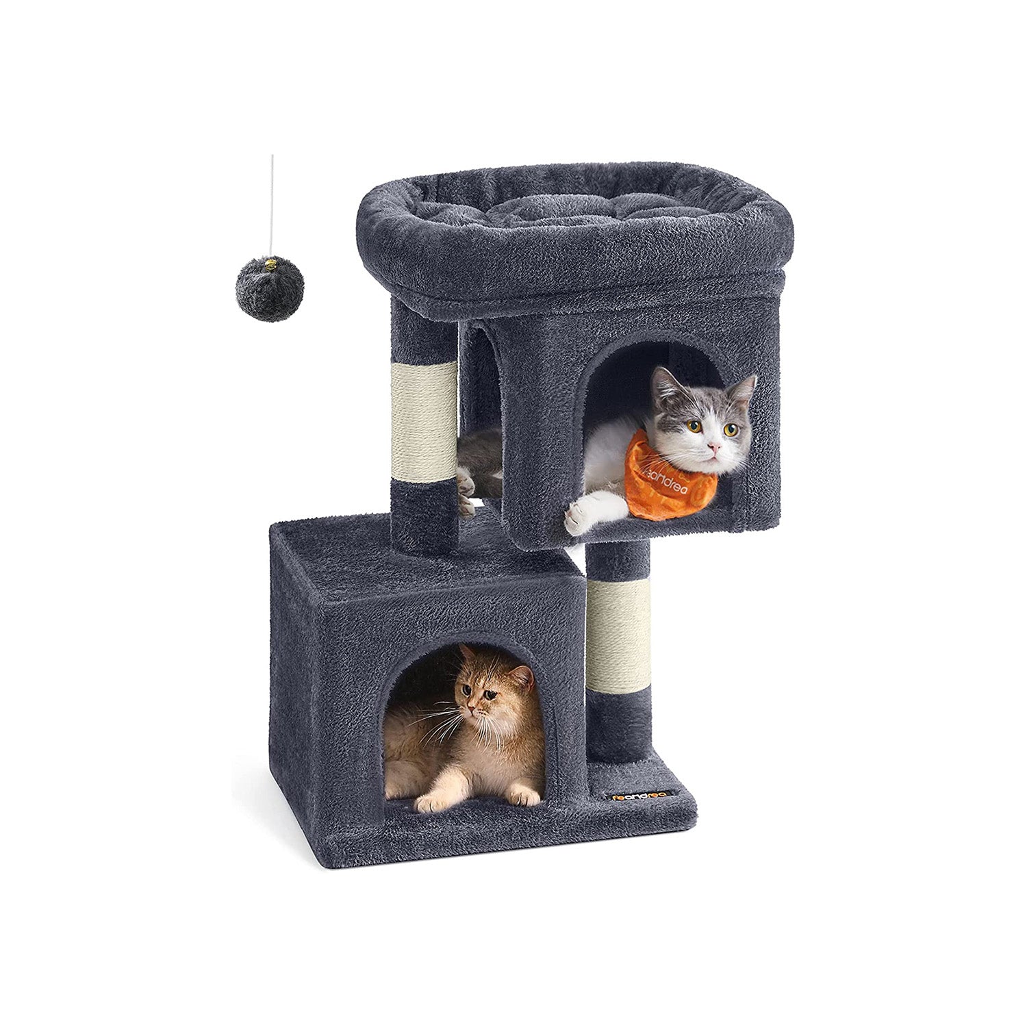 Cat Tower - 26.4 Inch - With 2 Cat Caves