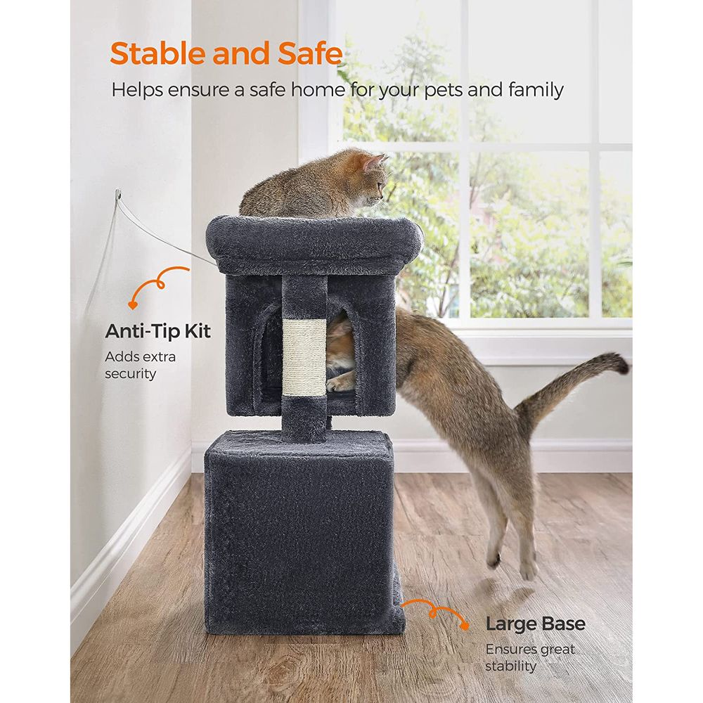 Cat Tower - 26.4 Inch - With 2 Cat Caves