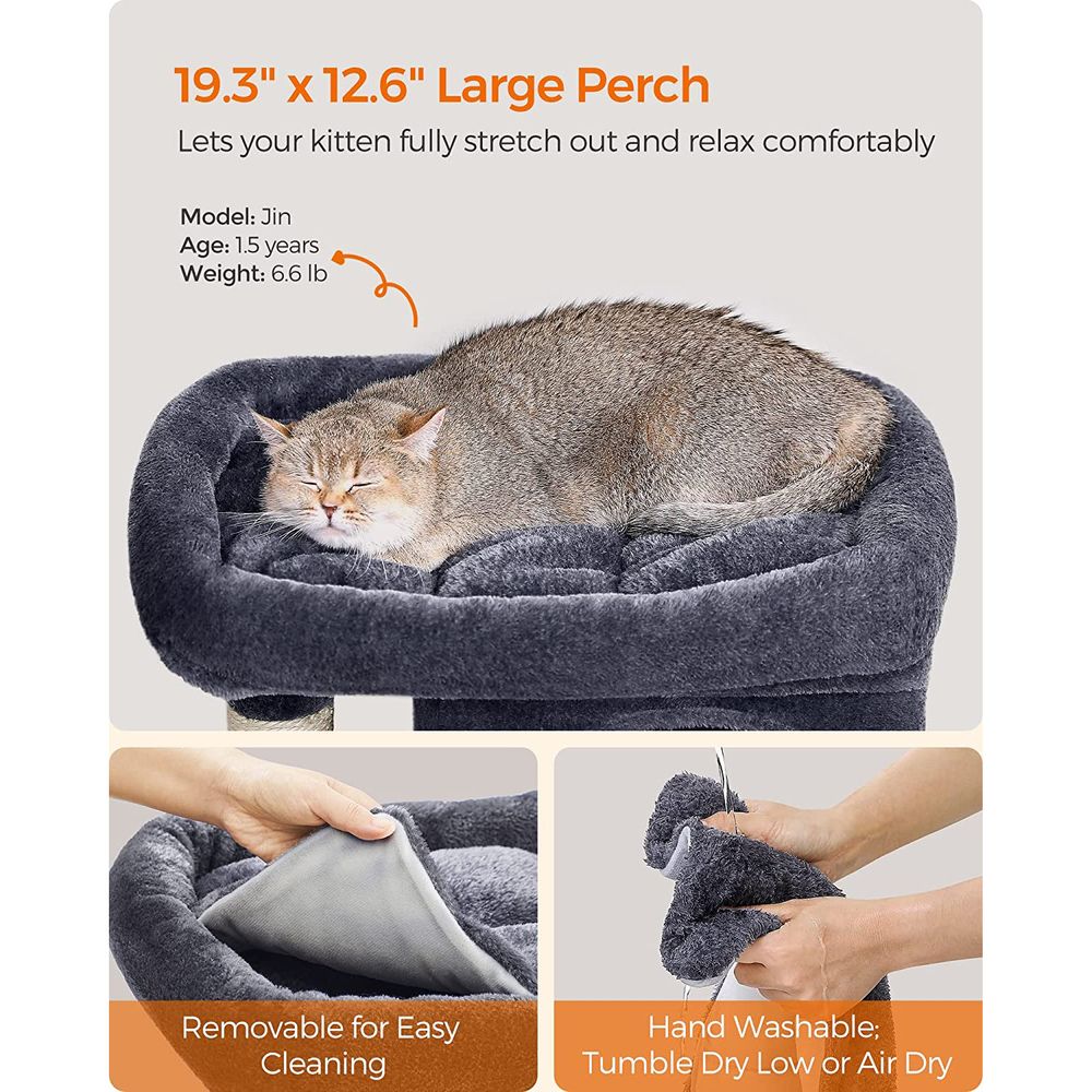 Cat Tower - 26.4 Inch - With 2 Cat Caves