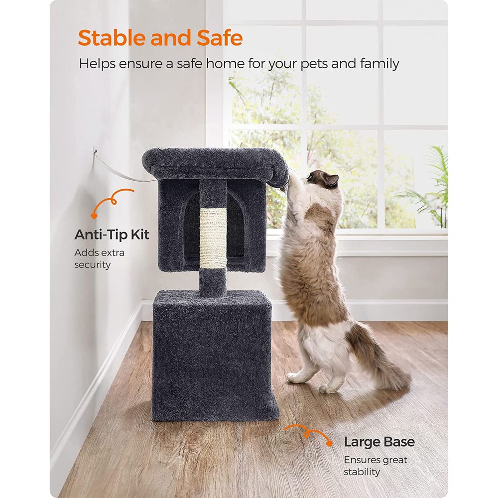 Cat Tower - 26.4 Inch - With 2 Cat Caves