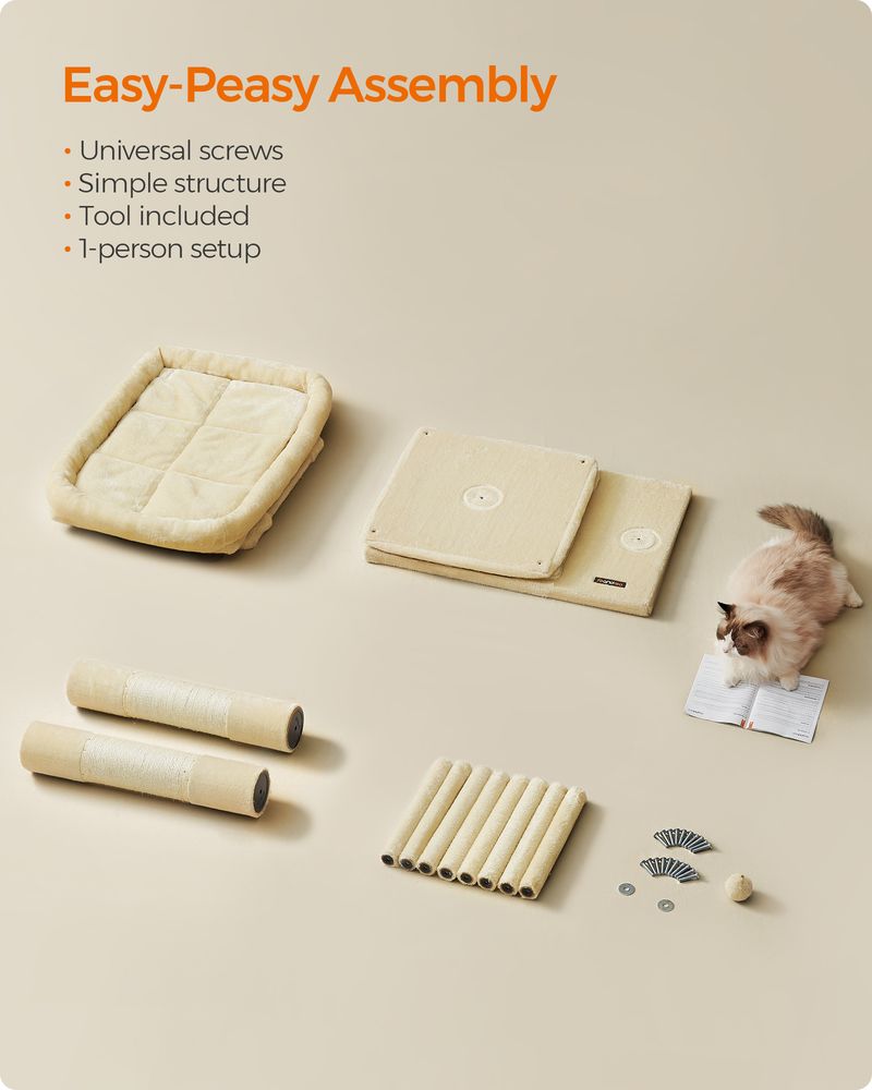 Cat Tower - 26.4 Inch - With 2 Cat Caves