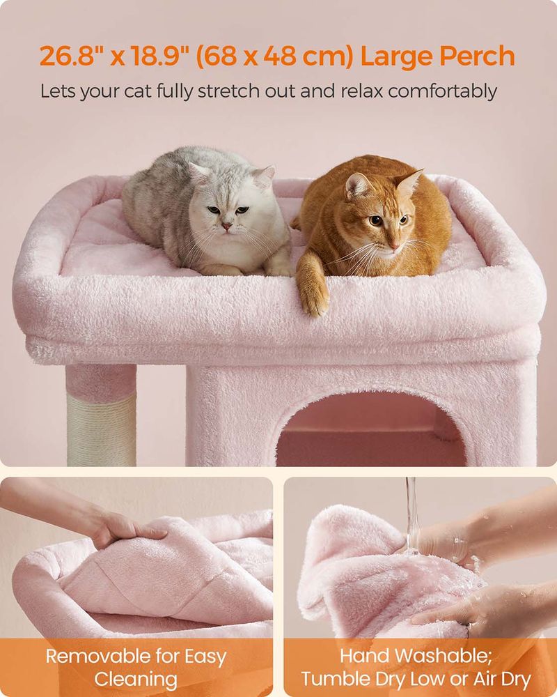 Cat Tower - 26.4 Inch - With 2 Cat Caves
