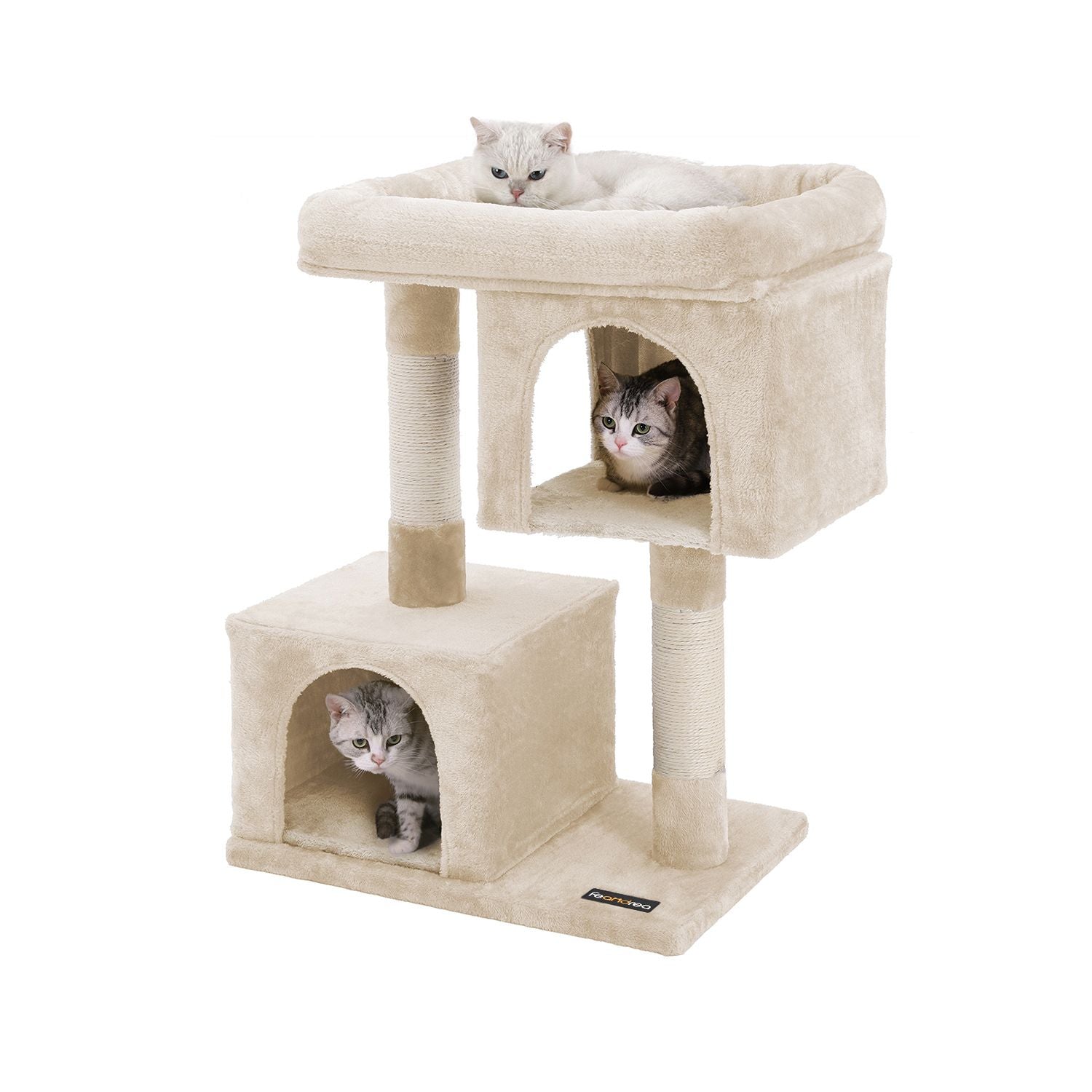 Cat Tower - 26.4 Inch - With 2 Cat Caves