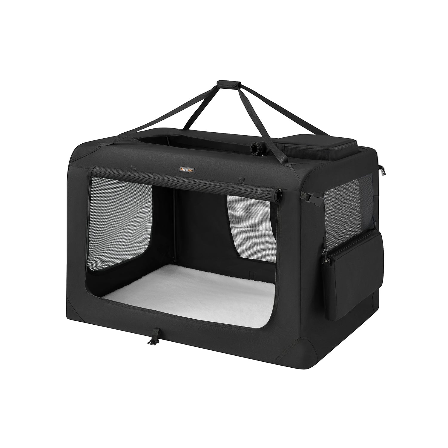 Dog Carrier Soft Sided Foldable Pet Travel Crate With Mesh Windows