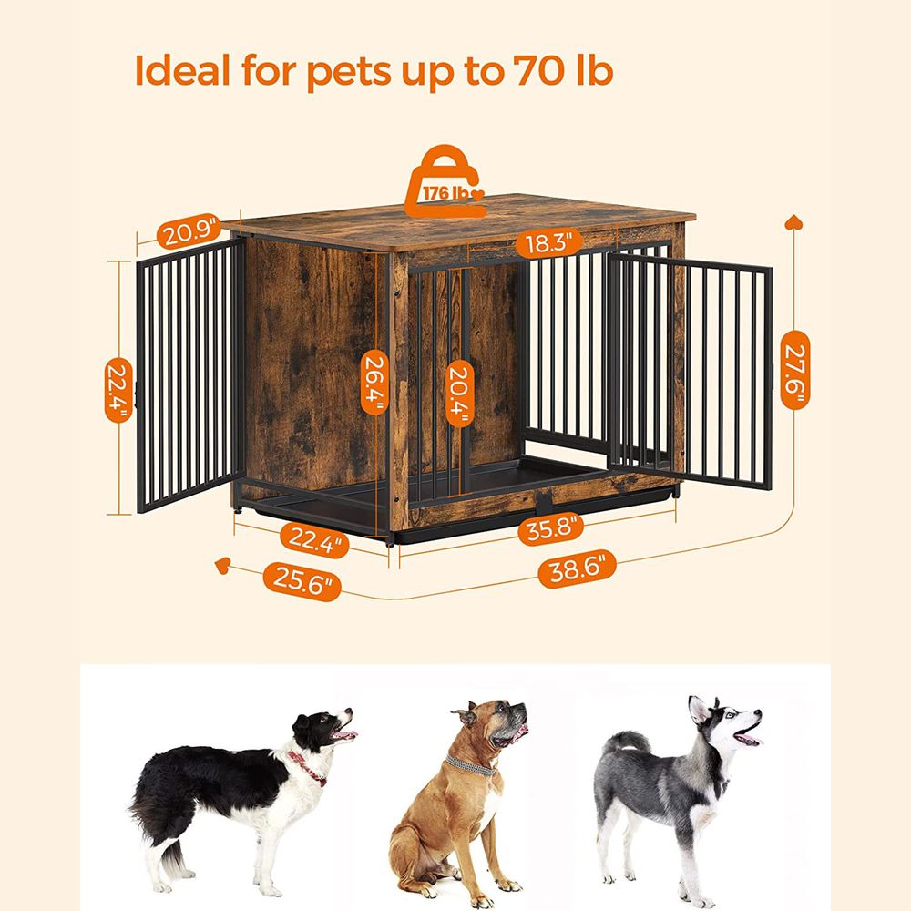 Dog Kennel Crate - 38 Inch - For Dogs Up To 70 lb