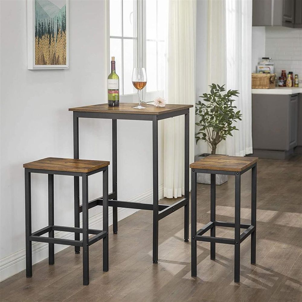 High Top Bar Table – Square Design – Industrial Pub Table