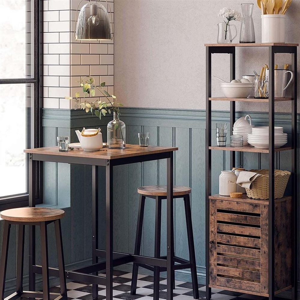 High Top Bar Table – Square Design – Industrial Pub Table