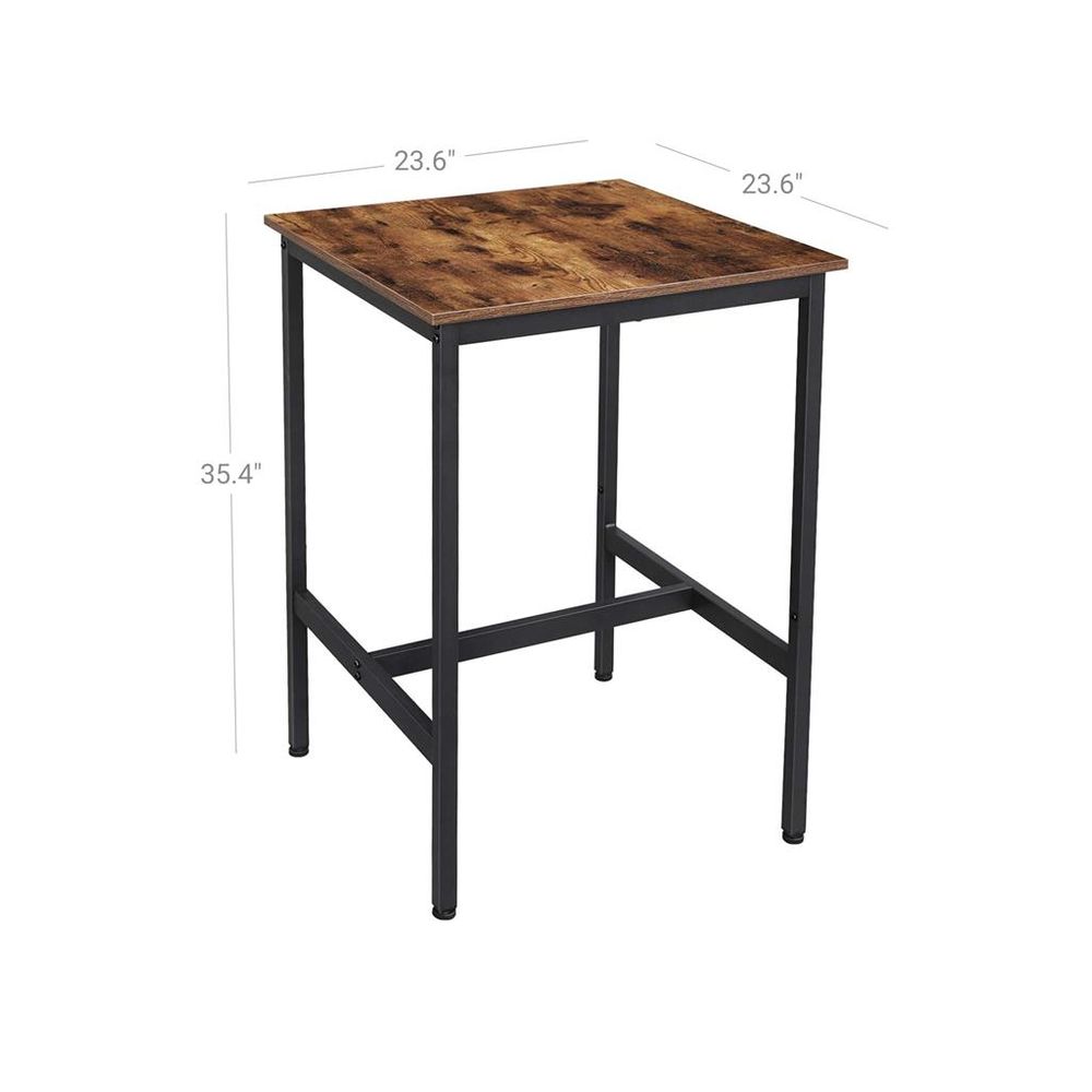 High Top Bar Table – Square Design – Industrial Pub Table