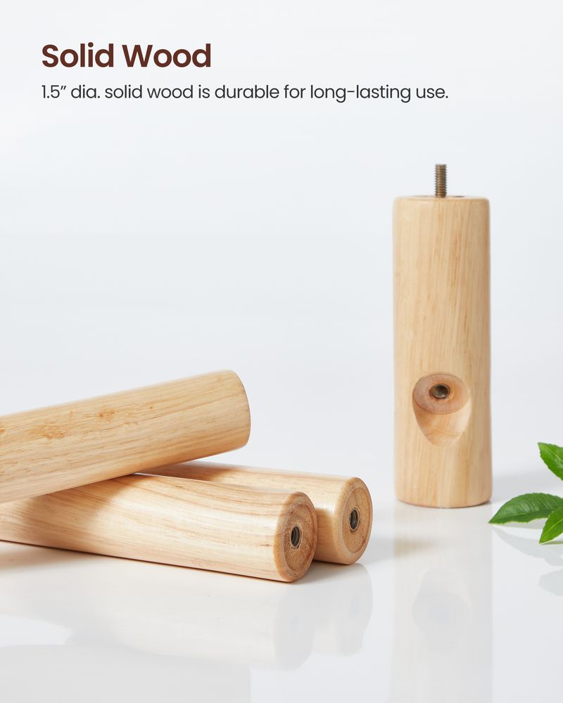 Solid Wood Coat Rack - Freestanding - 8 Hook Design