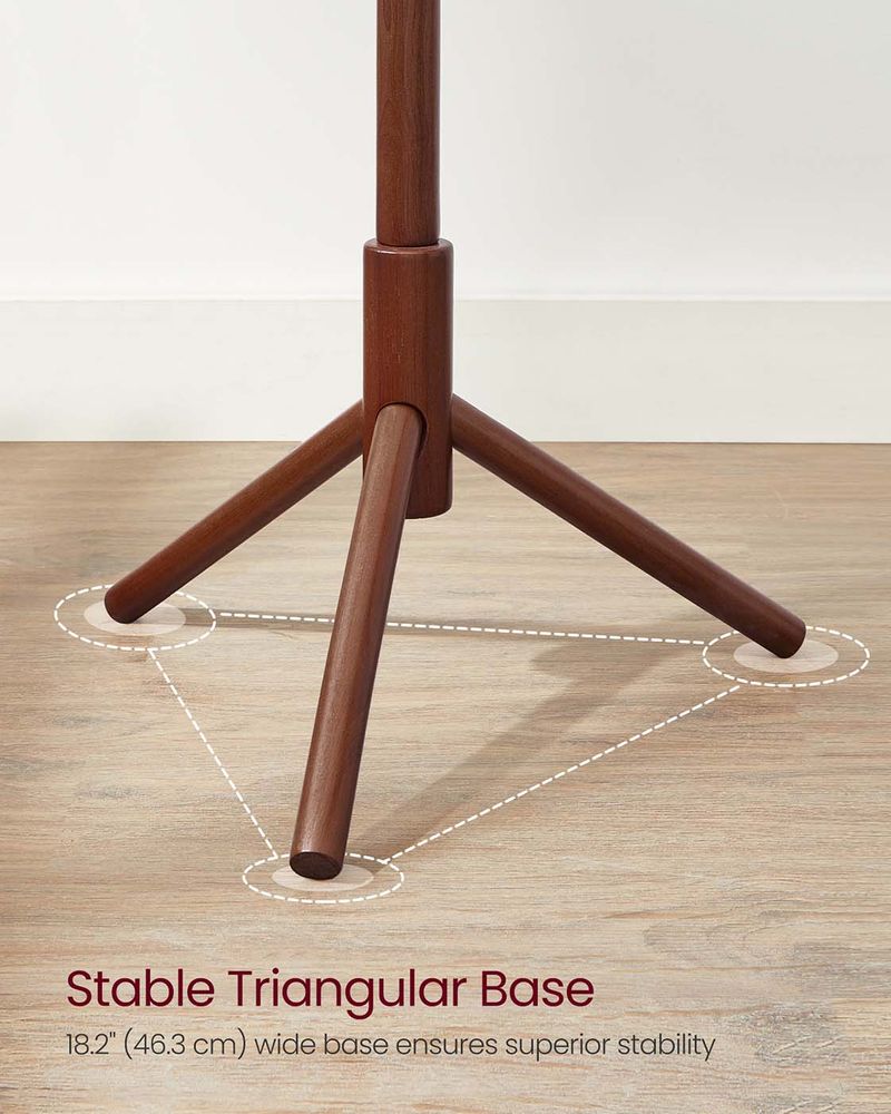 Solid Wood Coat Rack - Freestanding - 8 Hook Design