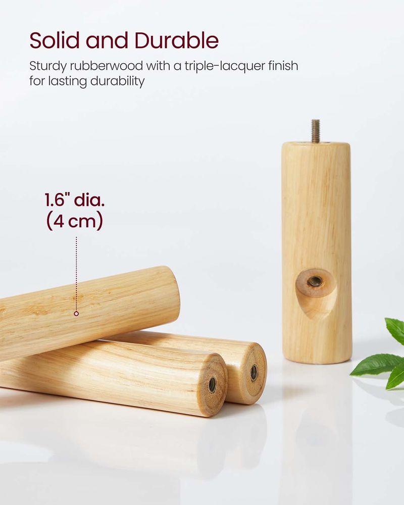 Solid Wood Coat Rack - Freestanding - 8 Hook Design