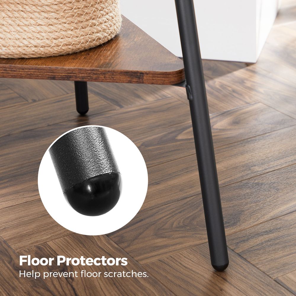 Coat Hanger Stand - Hall Tree With 2 Shelves - Entryway Organizer