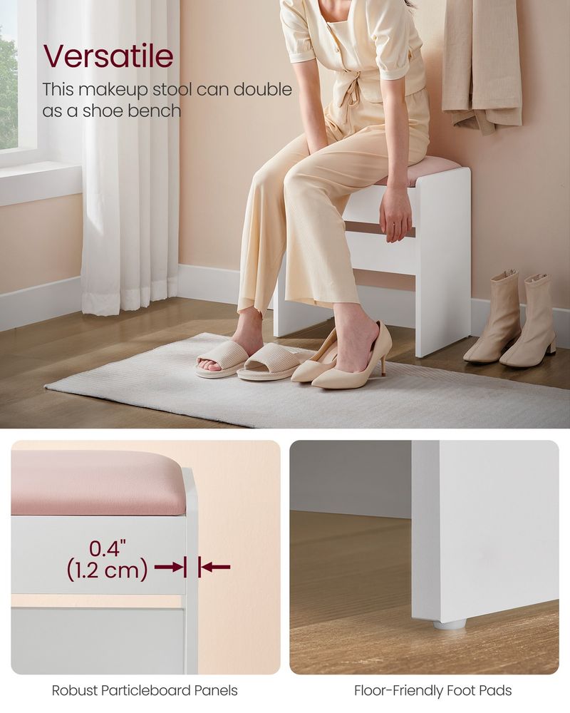 Vanity Desk – LED Mirror & Charging Station – Makeup Vanity With Storage