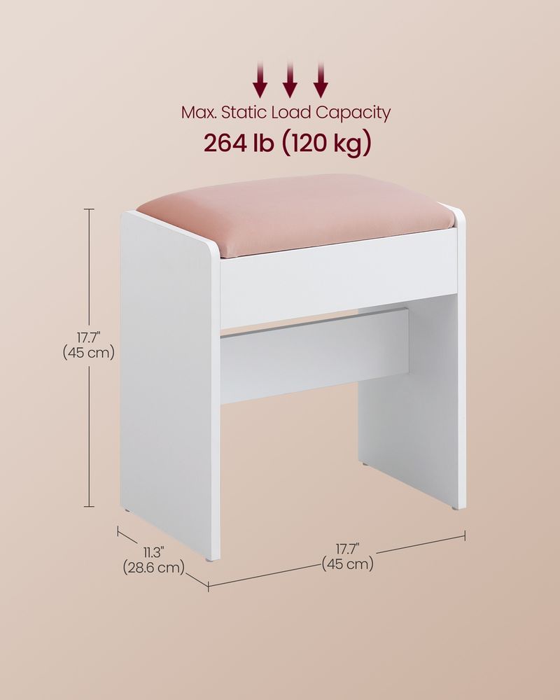 Vanity Desk – LED Mirror & Charging Station – Makeup Vanity With Storage