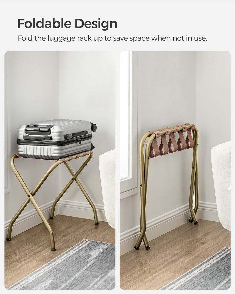 Luggage Racks - Steel Frame Folding - Set Of 2 Guest Room