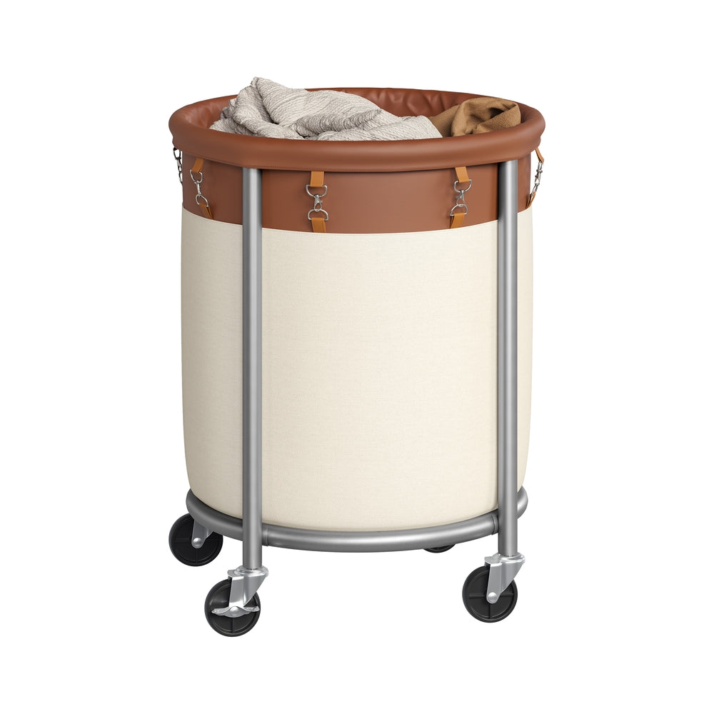 29 Gallon Laundry Basket With Wheels Removable Bag Rolling Hamper