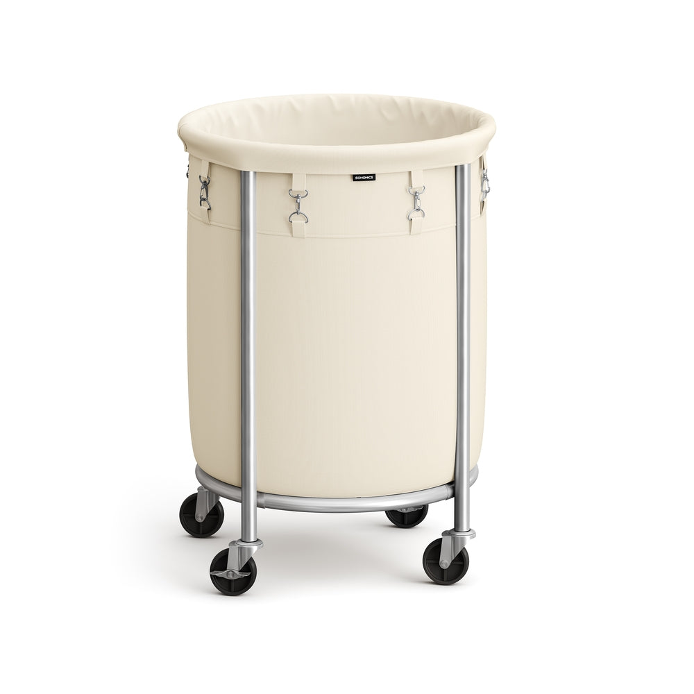 29 Gallon Laundry Basket With Wheels Removable Bag Rolling Hamper