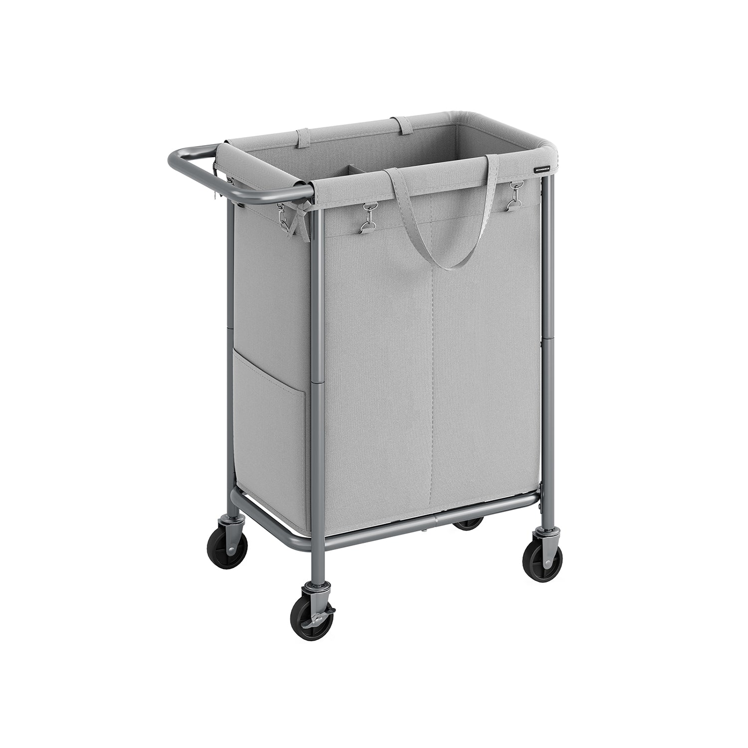 Laundry Basket With Wheels - Removable Liner - Steel Frame