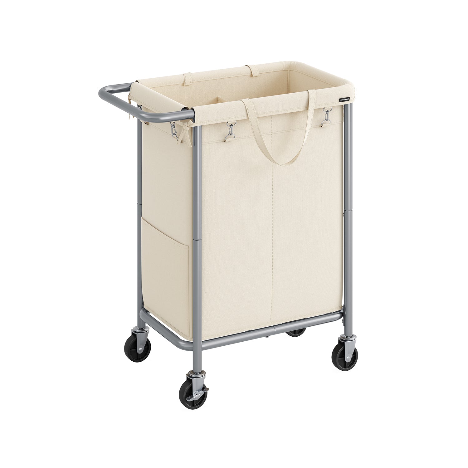 Laundry Basket With Wheels - Removable Liner - Steel Frame