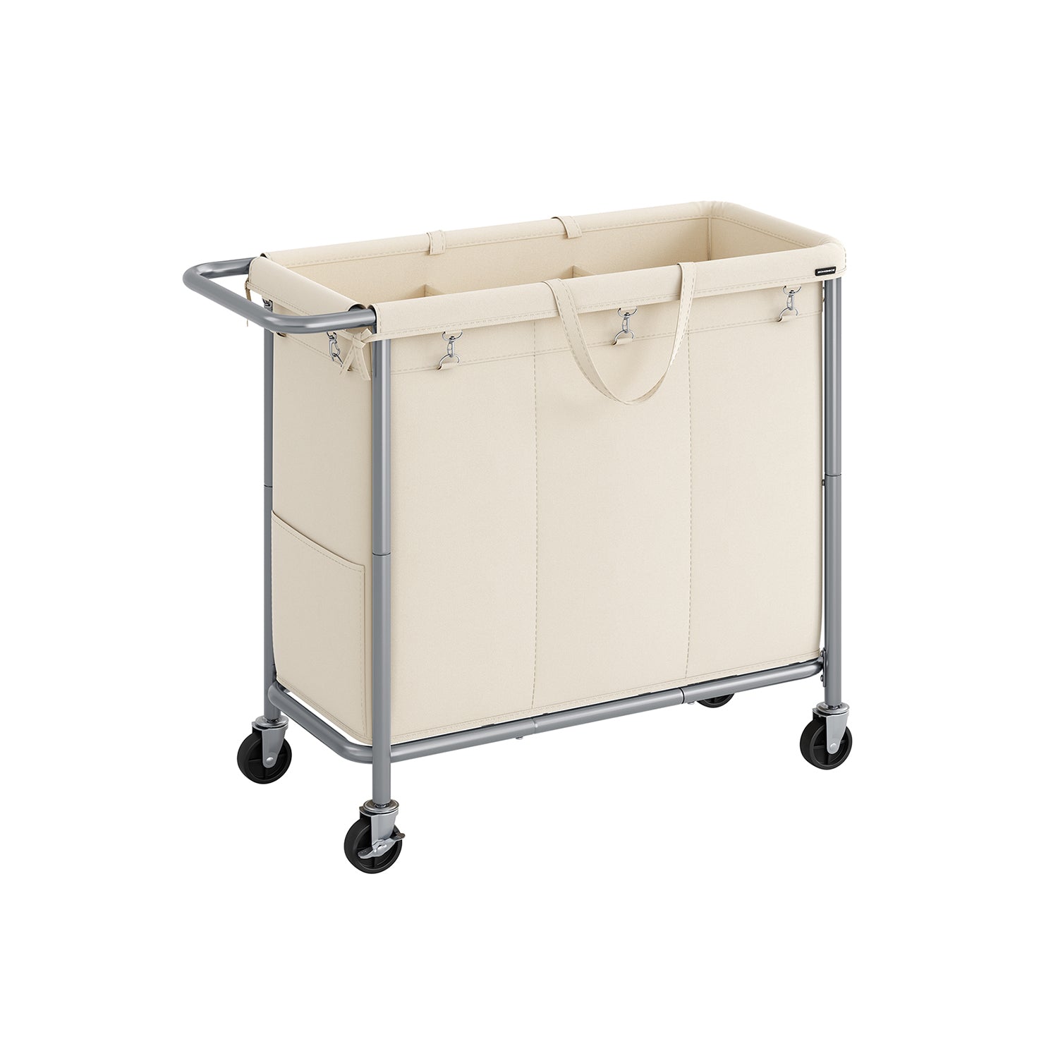 Laundry Basket With Wheels - Removable Liner - Steel Frame