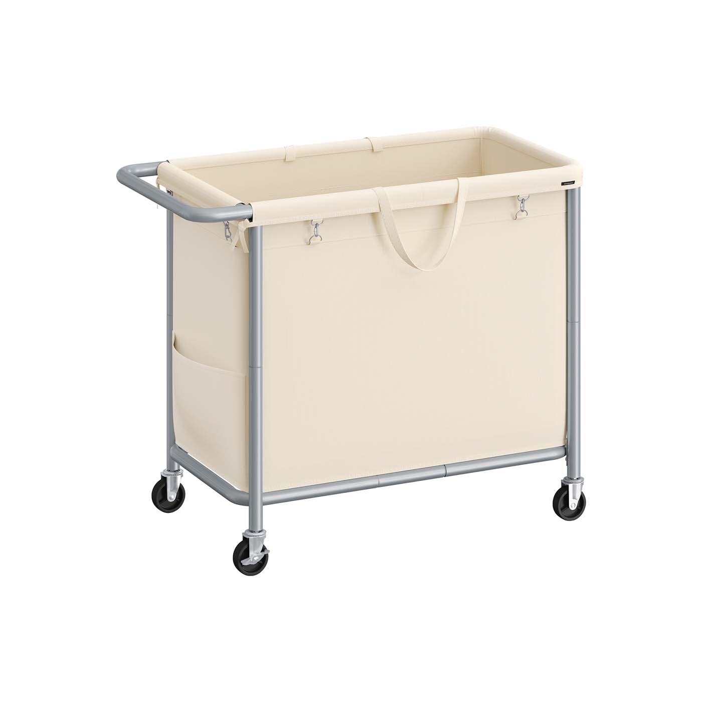 Laundry Basket With Wheels - Removable Liner - Steel Frame