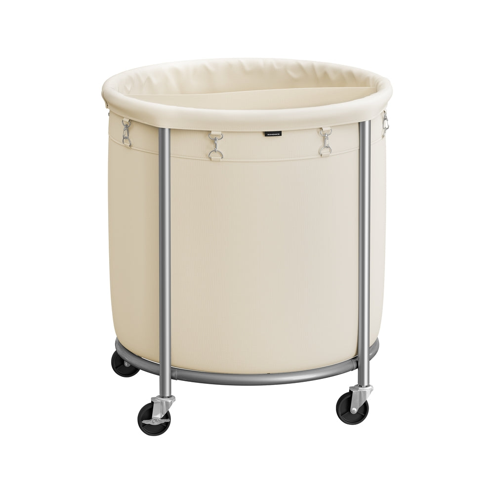 29 Gallon Laundry Basket With Wheels Removable Bag Rolling Hamper