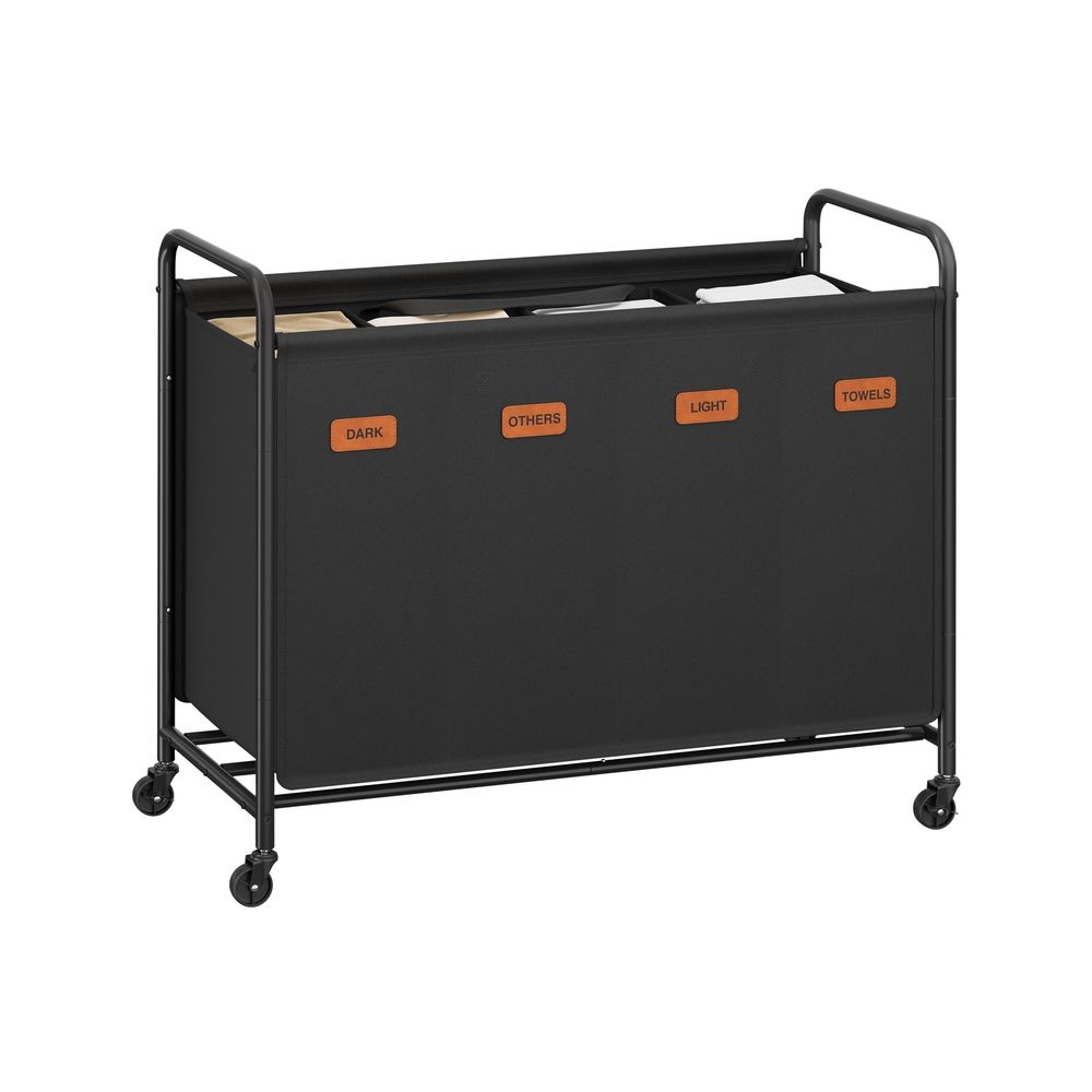 Laundry Hamper With Wheels 2 Section Laundry Sorter Basket