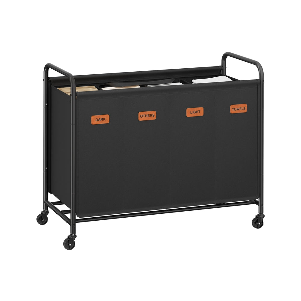 Laundry Hamper With Wheels 2 Section Laundry Sorter Basket