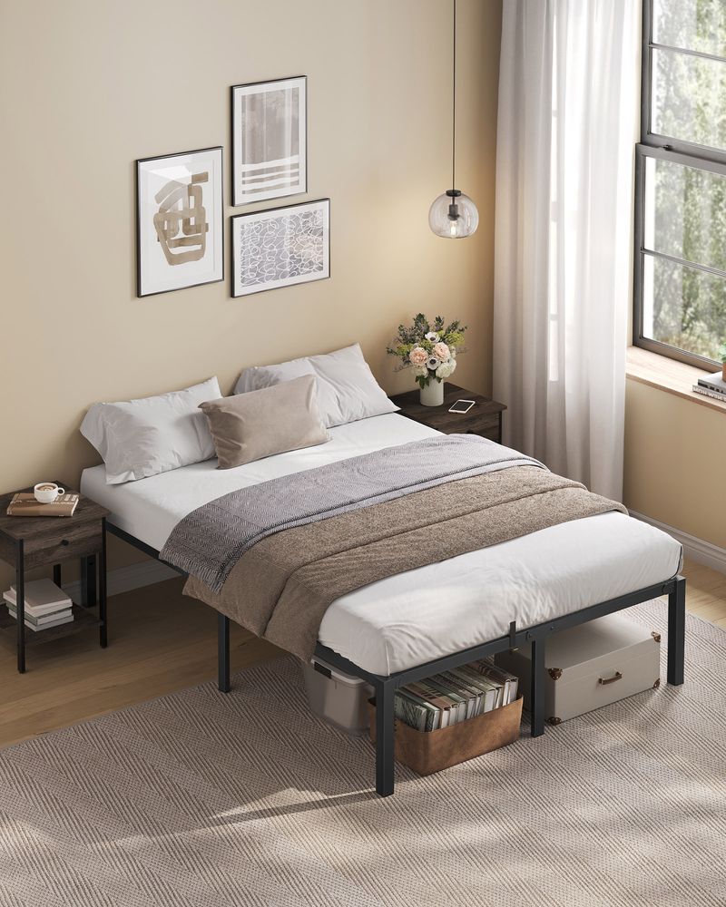 Heavy-Duty Platform Bed Frame – Tool-Free Assembly – 1500 lb Capacity