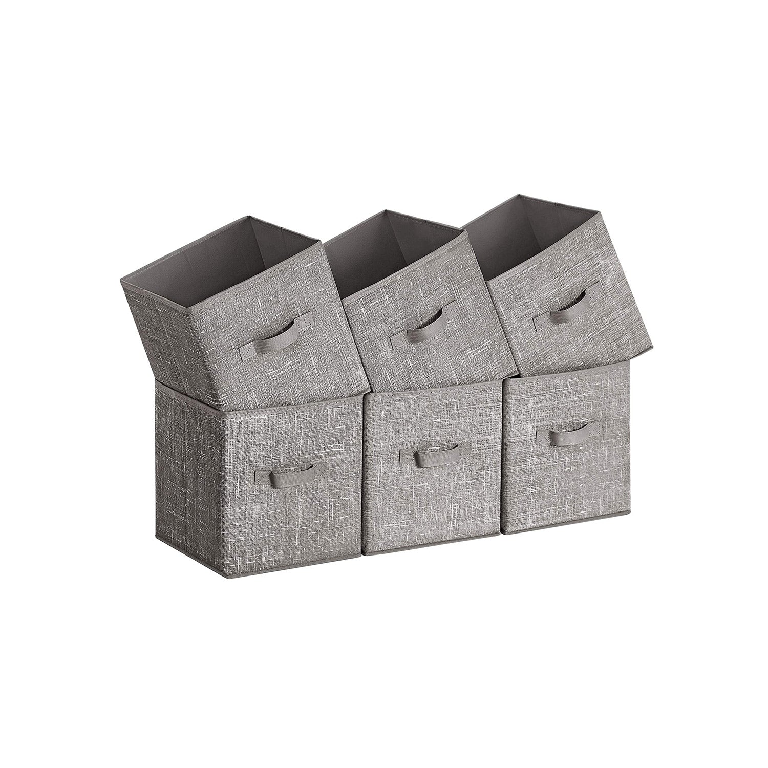 Storage Cubes - Non Woven Fabric - Double Handles - Set Of 6
