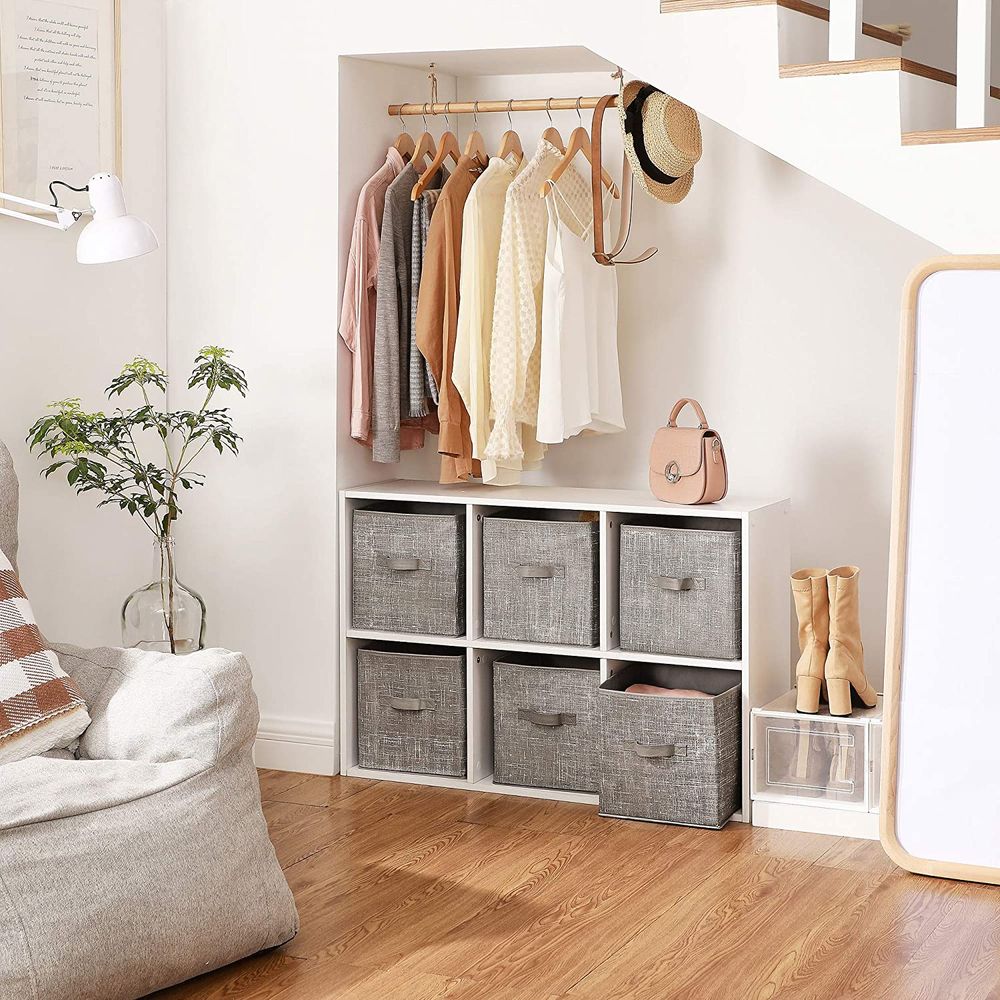 Storage Cubes - Non Woven Fabric - Double Handles - Set Of 6