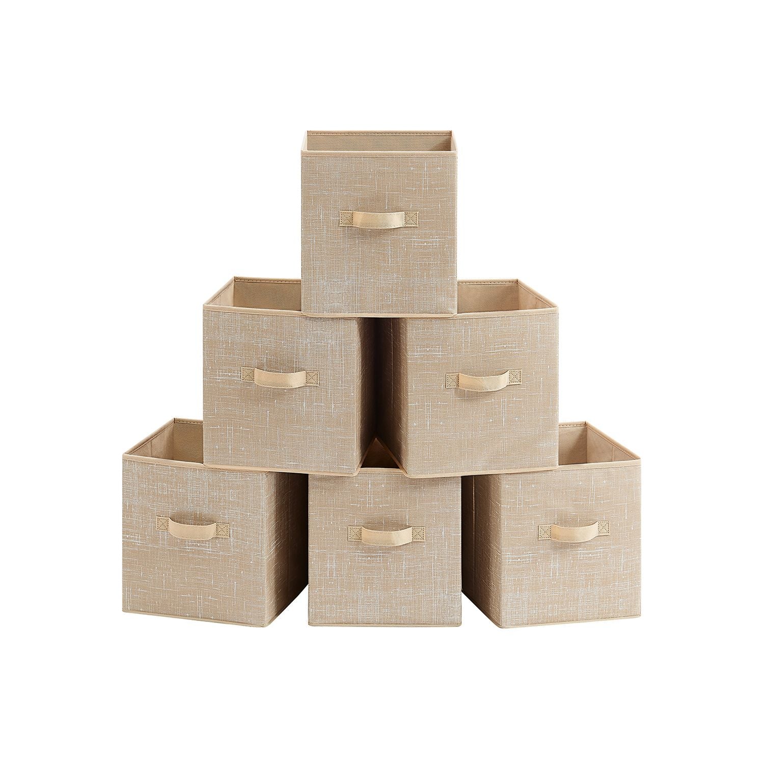 Storage Cubes - Non Woven Fabric - Double Handles - Set Of 6