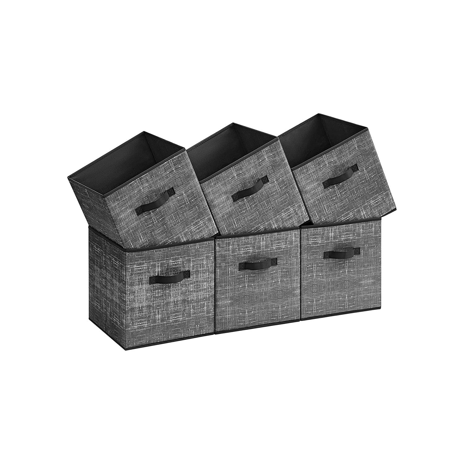 Storage Cubes - Non Woven Fabric - Double Handles - Set Of 6