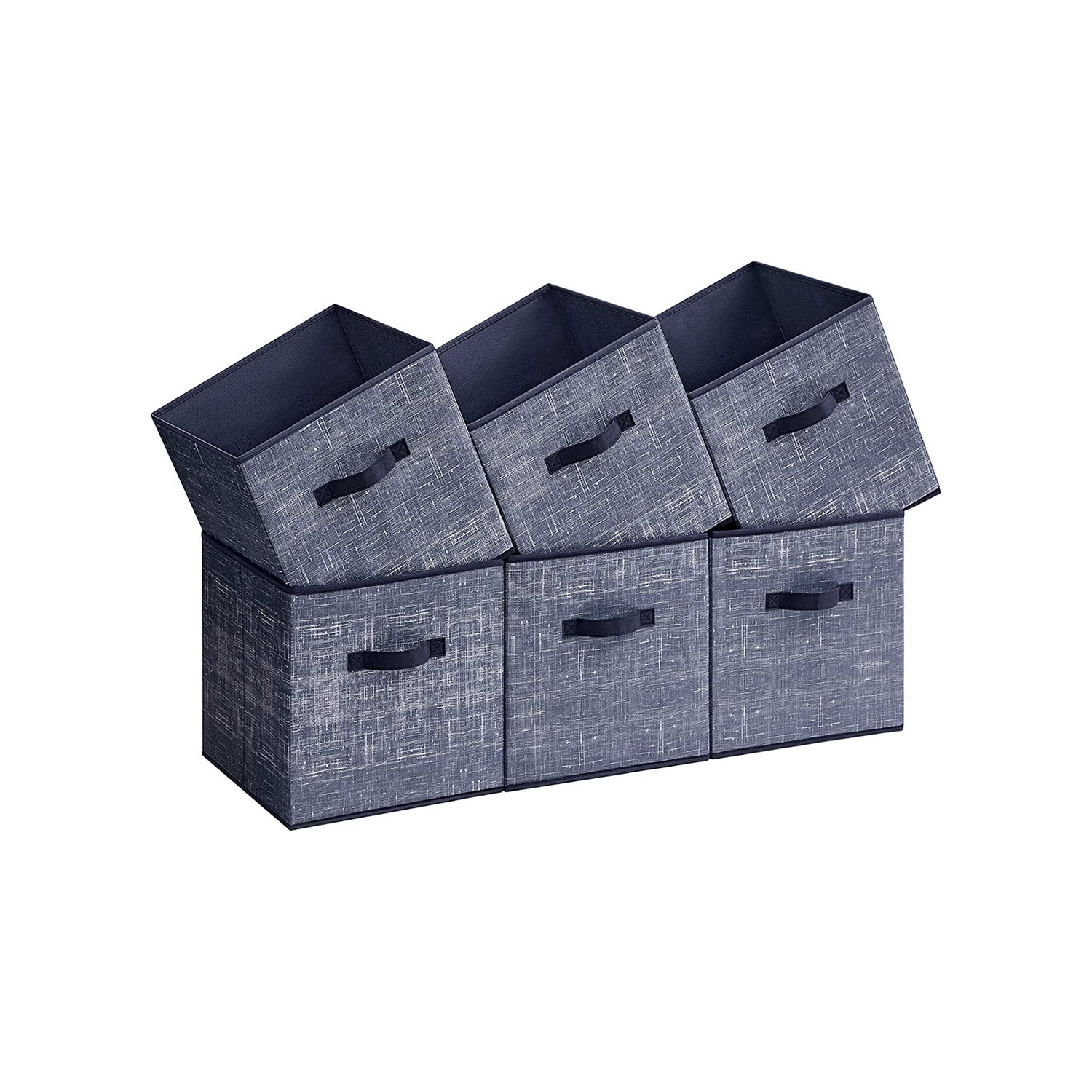 Storage Cubes - Non Woven Fabric - Double Handles - Set Of 6