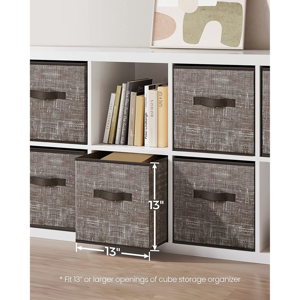 Storage Cubes - Non Woven Fabric - Double Handles - Set Of 6