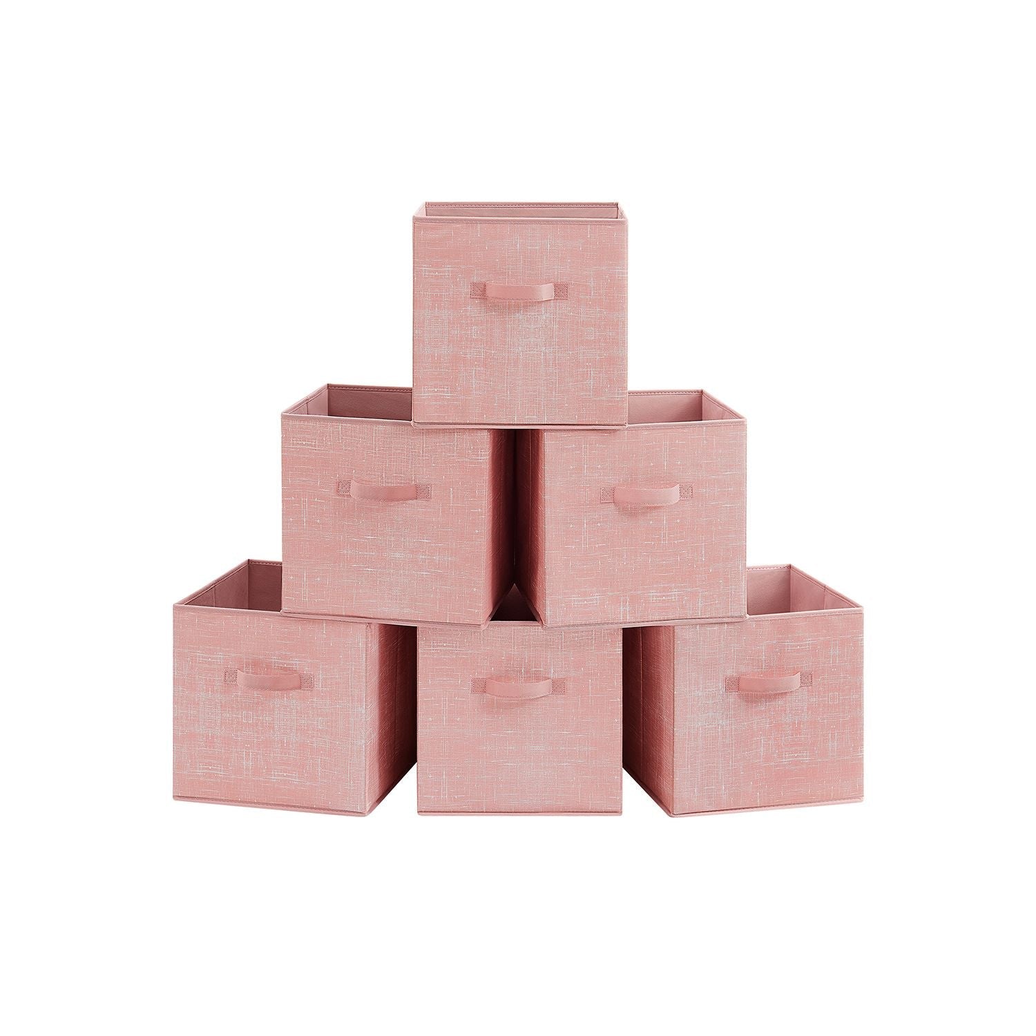 Storage Cubes - Non Woven Fabric - Double Handles - Set Of 6